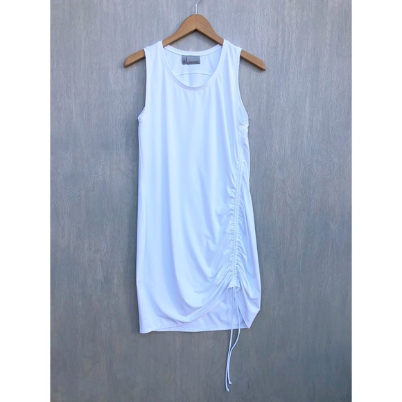 Athleta Other - Athleta side scrunch swim dress white M